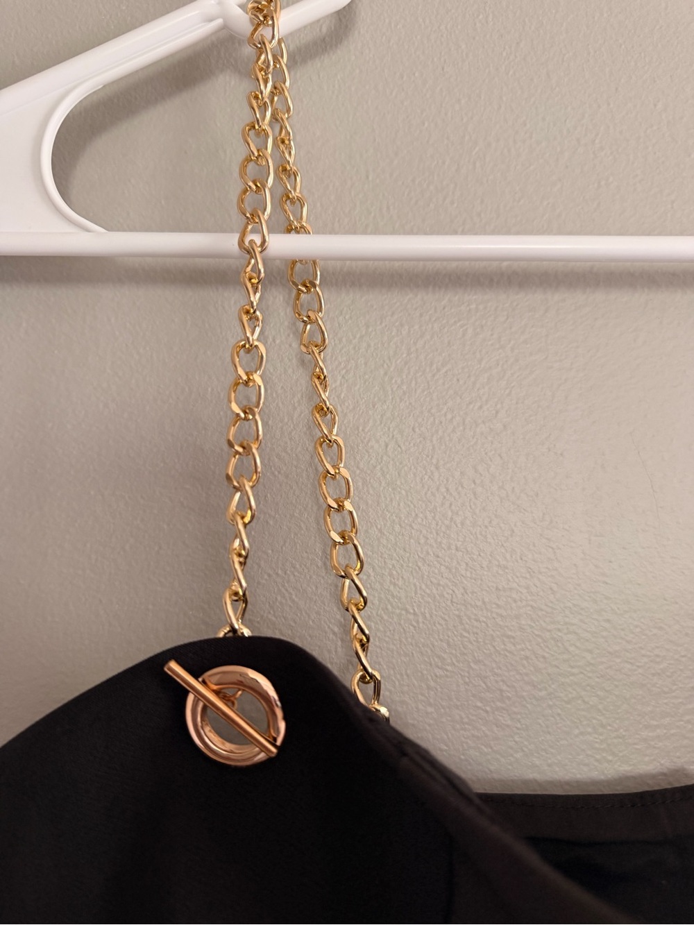 Showpo Darcelle Black Mini Dress with Gold Chain Straps Size 4 - Picture 3 of 11